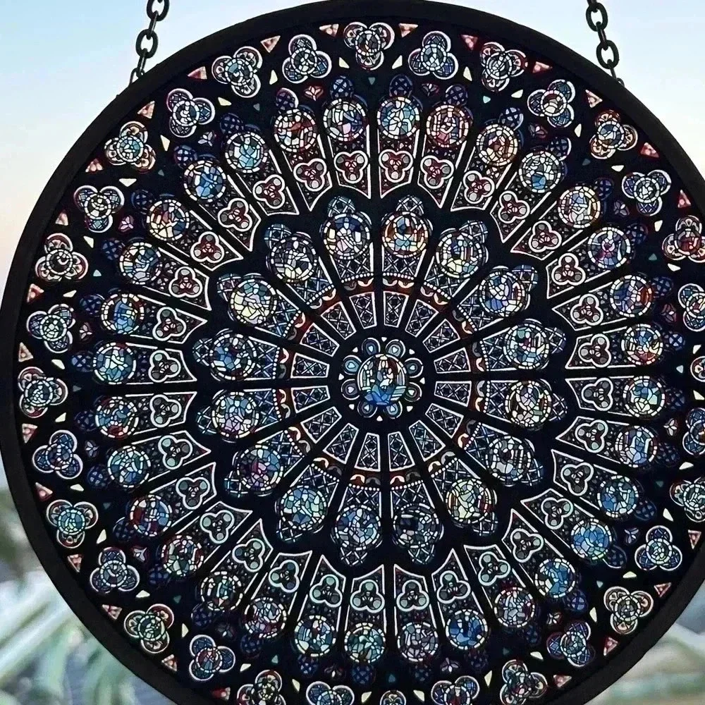 Notre dame window suncatcher Vintage art glass - Picture 5 of 5